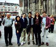 In front of the cathedral
