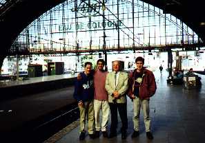 At the train station