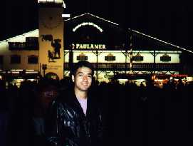 In front of Paulaner's hall