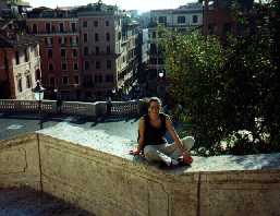Sue above the Spanish Steps