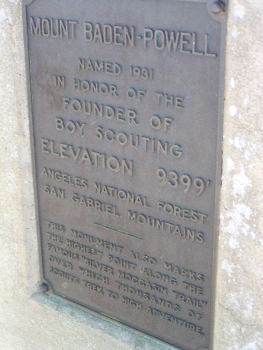 The plaque at the top.